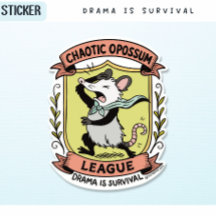 Escudo de la Liga Chaótica Opossum con divertido d