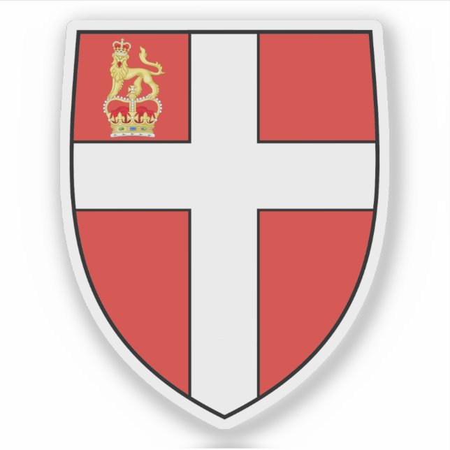 Pegatina Escudo de la Orden de San Juan (Malta) (Anverso)