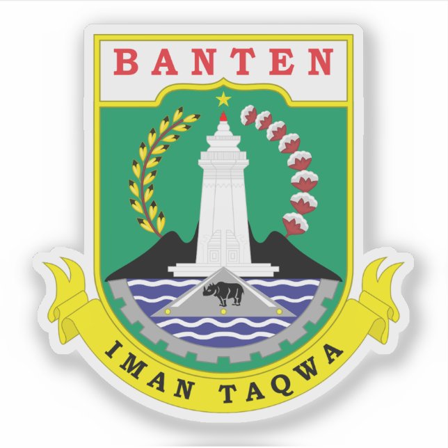 Pegatina Escudo de la provincia de Banten (Indonesia) (Anverso)