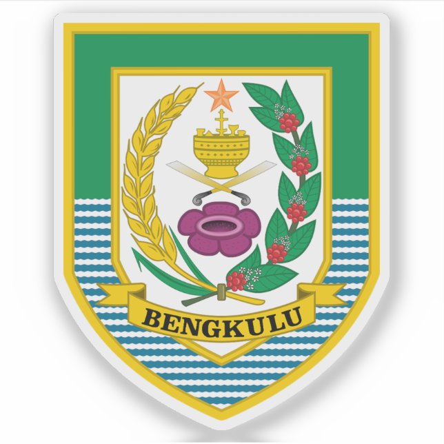 Pegatina Escudo de la provincia de Bengkulu, Indonesia (Anverso)