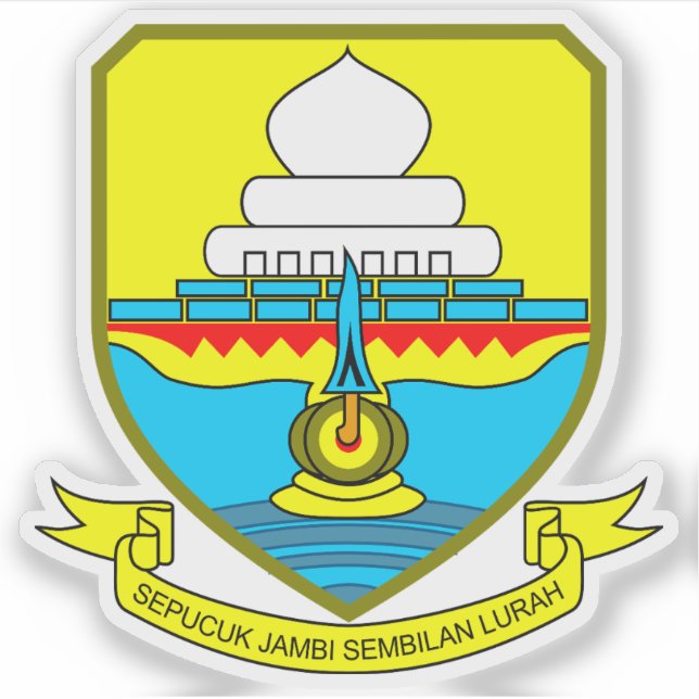 Pegatina Escudo de la provincia de Jambi, Indonesia (Anverso)