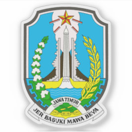 Pegatina Escudo de la provincia de Java Oriental, Indonesia