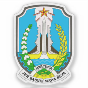 Pegatina Escudo de la provincia de Java Oriental, Indonesia