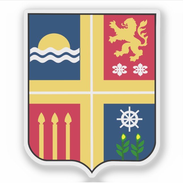 Pegatina Escudo de la provincia de La Romana (Anverso)