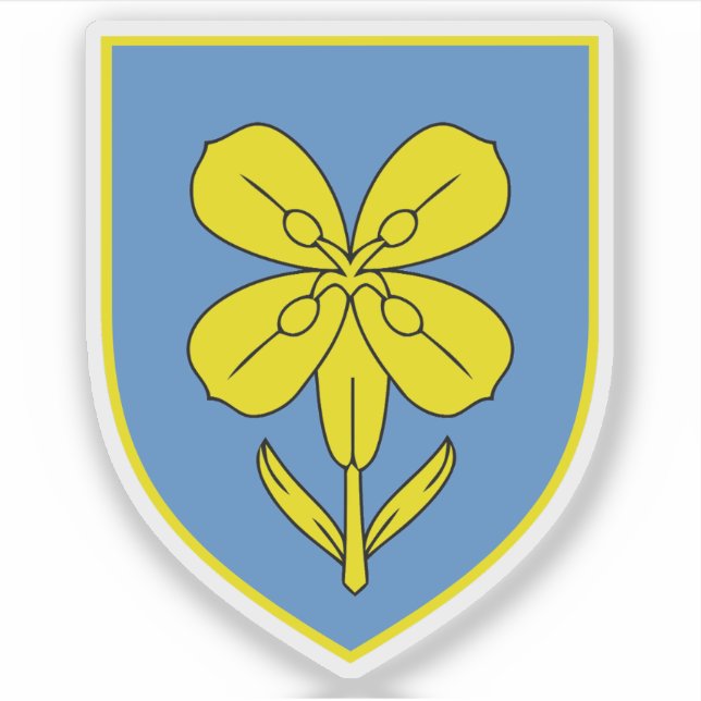 Pegatina Escudo de la provincia de Lika-Senge, Croacia (Anverso)