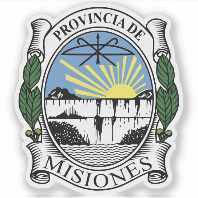 Pegatina Escudo de la provincia de Misiones, Argentina (Anverso)