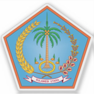 Pegatina Escudo de la provincia de Sulawesi Septentrional (