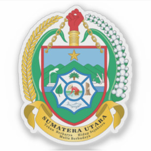 Pegatina Escudo de la provincia de Sumatra Septentrional (I