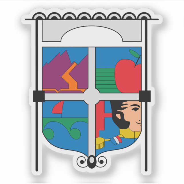 Pegatina Escudo de la región de O'Higgins, Chile (Anverso)