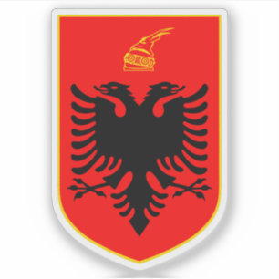 Pegatina Escudo de la República de Albania