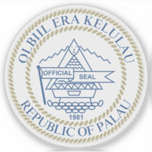 Pegatina Escudo de la República de Palau