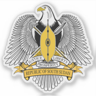 Pegatina Escudo de la República de Sudán del Sur