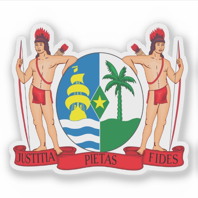 Pegatina Escudo de la República de Suriname (Anverso)