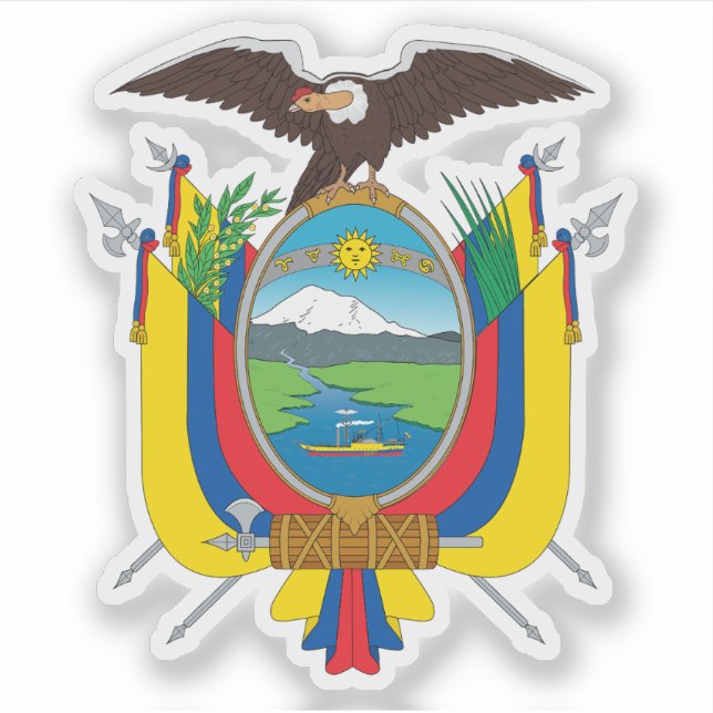 Pegatina Escudo de la República del Ecuador (Anverso)
