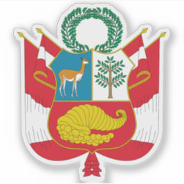 Pegatina Escudo de la República del Perú