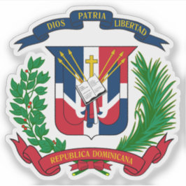 Pegatina Escudo de la República Dominicana