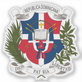 Pegatina Escudo de la República Dominicana (1860)