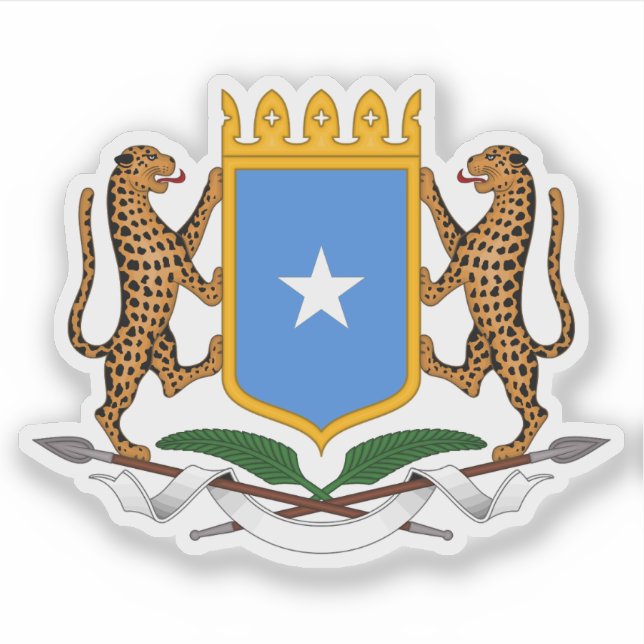 Pegatina Escudo de la República Federal de Somalia (Anverso)