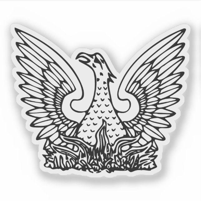 Pegatina Escudo de la República Helénica (1973-1974) (Anverso)