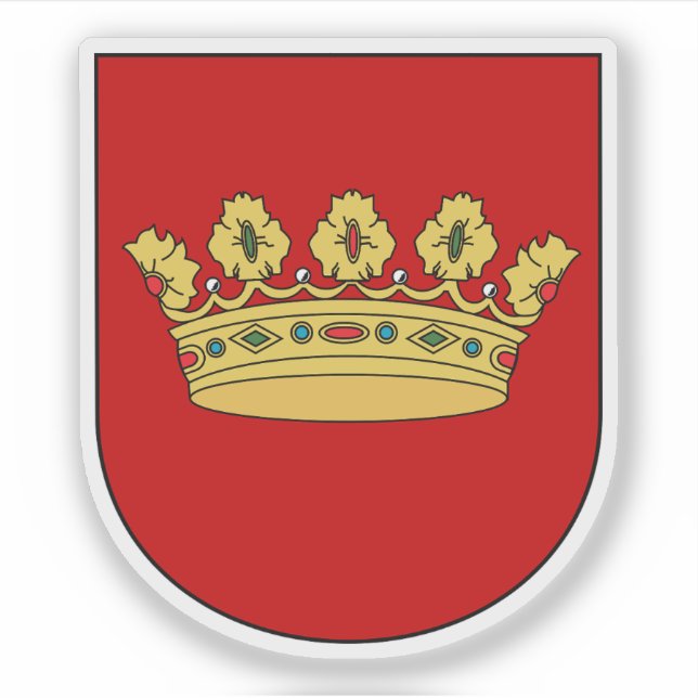 Pegatina Escudo de Lanškroun, República Checa (Anverso)