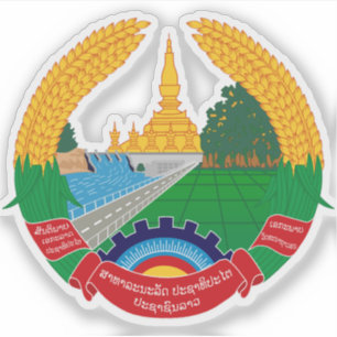 Pegatina Escudo de Laos