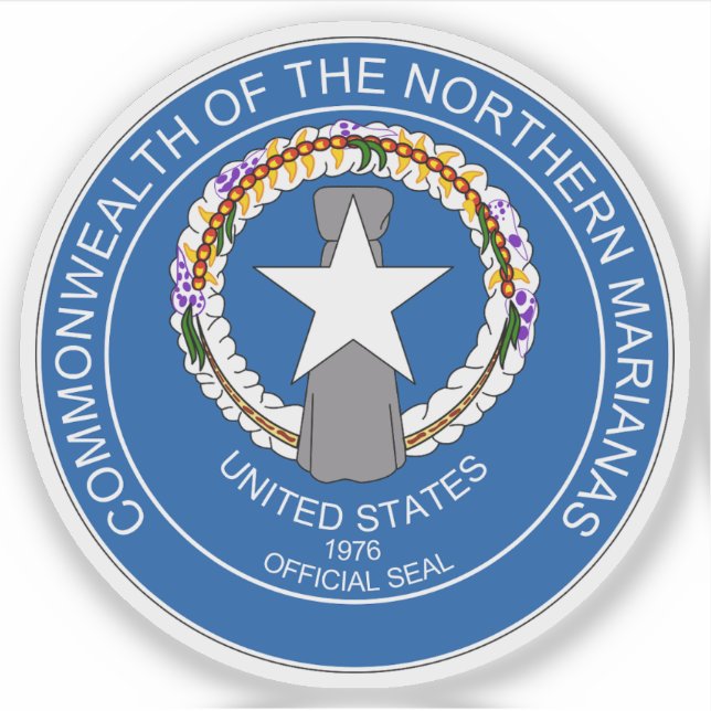 Pegatina Escudo de las Islas Marianas del Norte (Anverso)