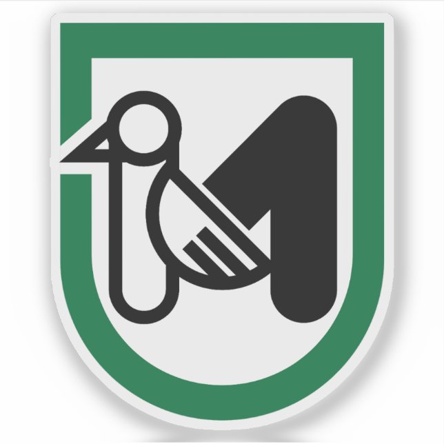 Pegatina Escudo de las Marcas, Italia (Anverso)