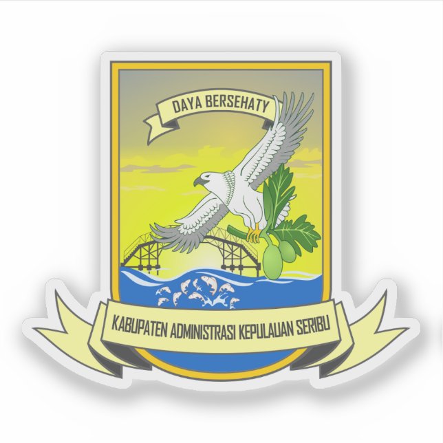 Pegatina Escudo de las Mil Islas, Indonesia (Anverso)