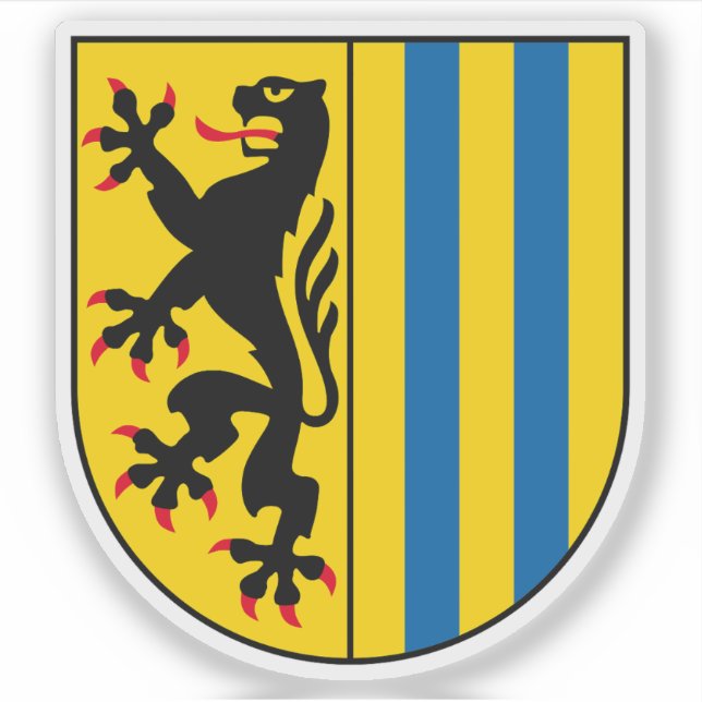 Pegatina Escudo de Leipzig (Alemania) (Anverso)
