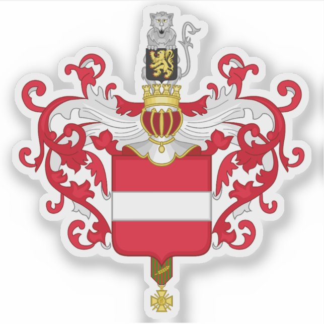 Pegatina Escudo de Leuven (Bélgica) (Anverso)