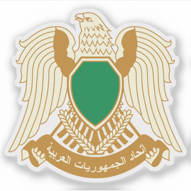 Pegatina Escudo de Libia (1977-2011) (Anverso)
