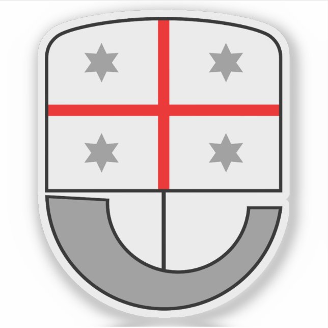 Pegatina Escudo de Liguria (Italia) (Anverso)