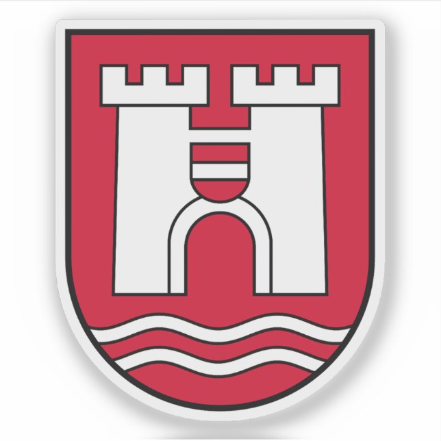 Pegatina Escudo de Linz, Austria (Anverso)