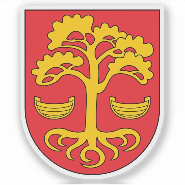 Pegatina Escudo de Loksa (Estonia) (Anverso)