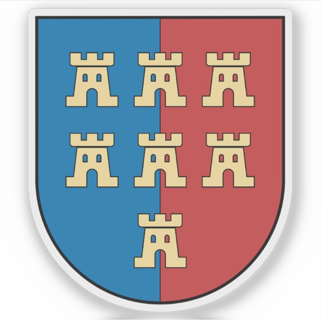 Pegatina Escudo de los sajones de Transilvania (Anverso)