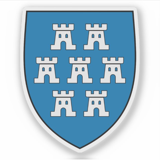 Pegatina Escudo de los sajones de Transilvania (Anverso)