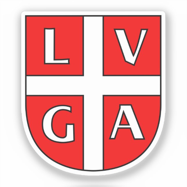 Pegatina Escudo de Lugano, Suiza (Anverso)