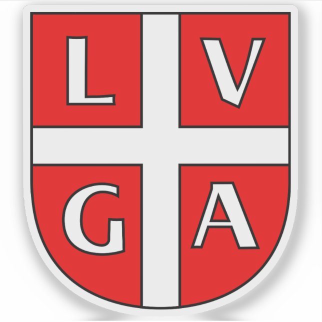 Pegatina Escudo de Lugano, Suiza (Anverso)