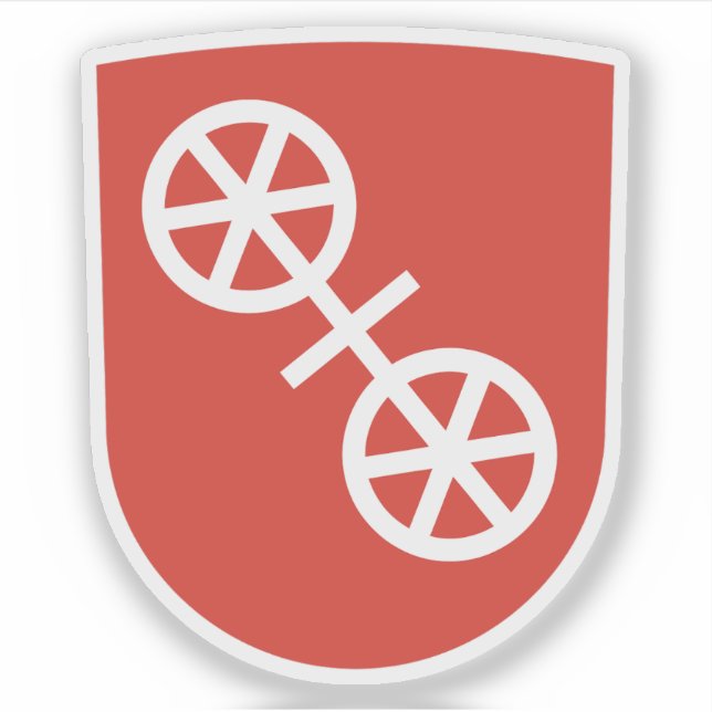 Pegatina Escudo de Mainz, Alemania (Anverso)