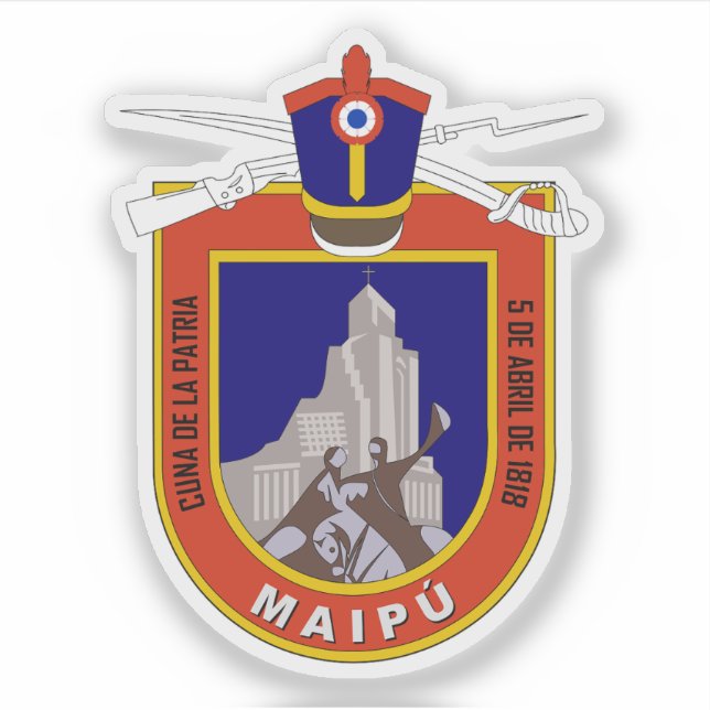 Pegatina Escudo de Maipú, Chile (Anverso)