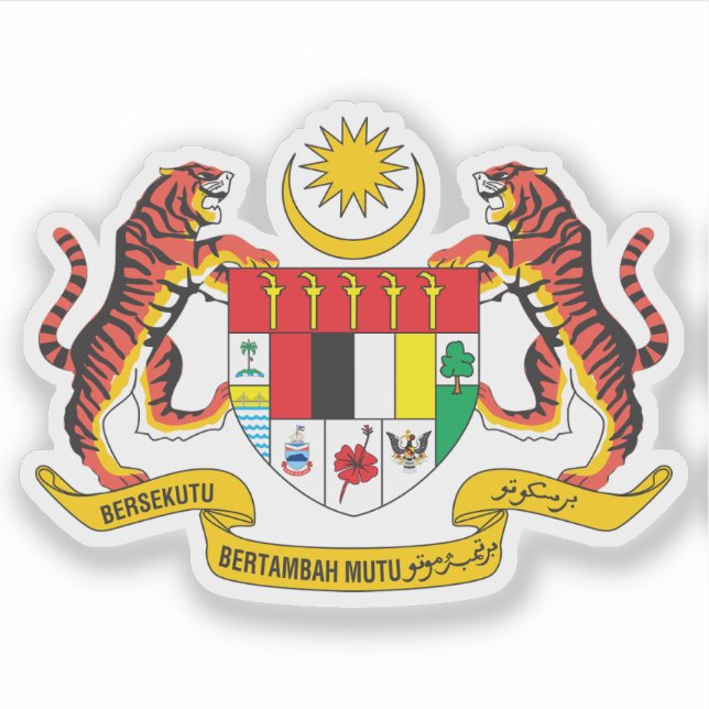 Pegatina Escudo de Malasia (Anverso)