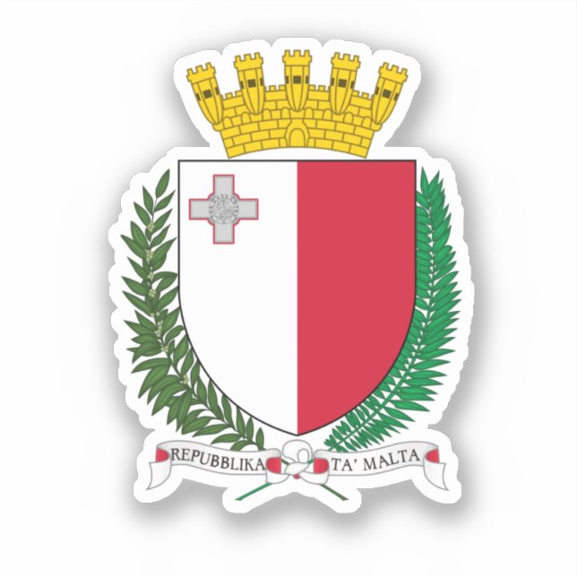 Pegatina Escudo de Malta (Anverso)