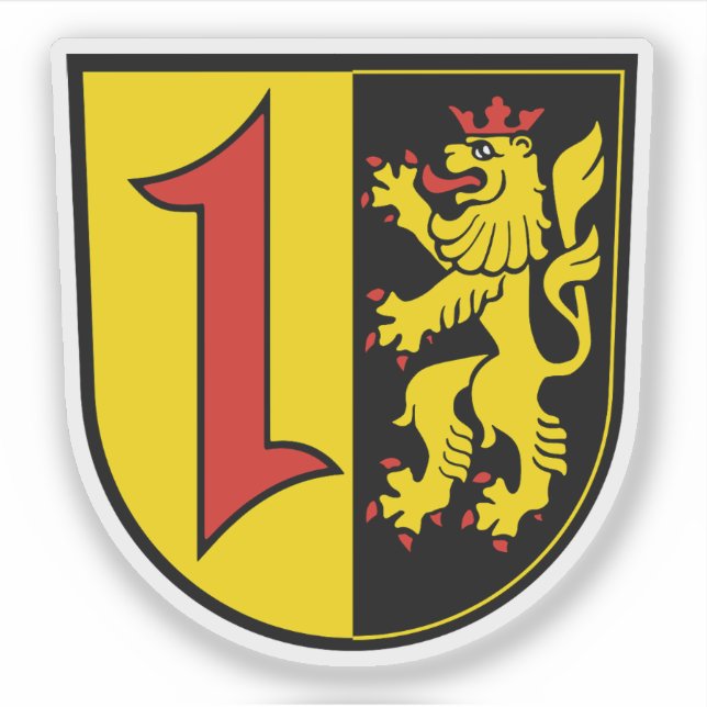 Pegatina Escudo de Mannheim, Alemania (Anverso)