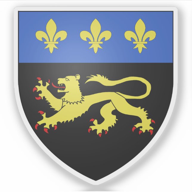 Pegatina Escudo de Massy, Essonne, Isla de Francia (Anverso)