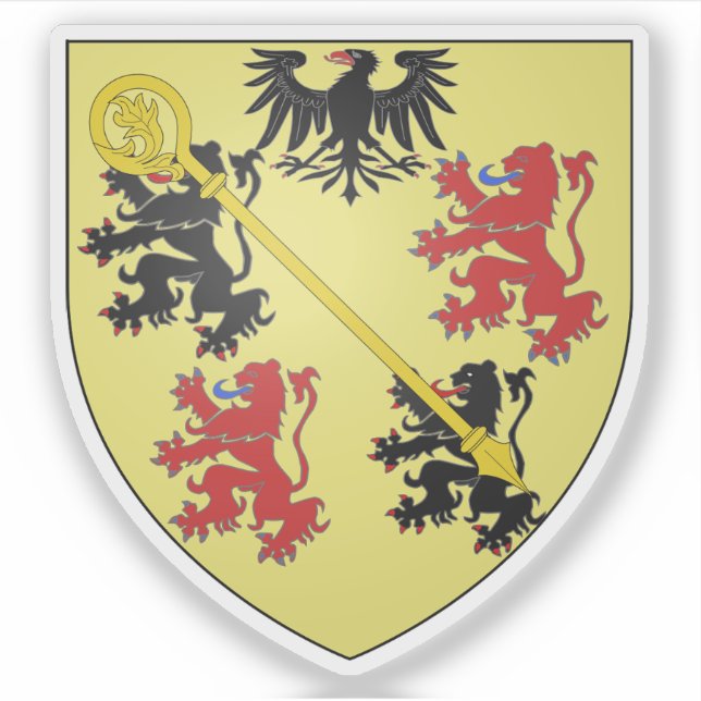 Pegatina Escudo de Maubeuge, Norte, Alta Francia (Anverso)