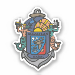 Pegatina Escudo de Mazatlán, Sinaloa (MX)