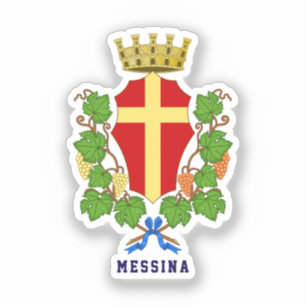 Pegatina Escudo de Messina, Sicilia