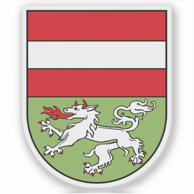 Pegatina Escudo de Mödling, Austria (Anverso)