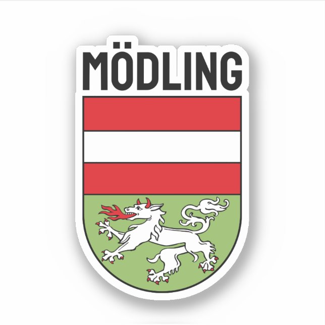 Pegatina Escudo de Mödling, AUSTRIA (Anverso)