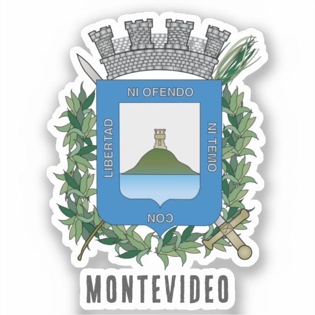 Pegatina Escudo de Montevideo, Uruguay (Anverso)